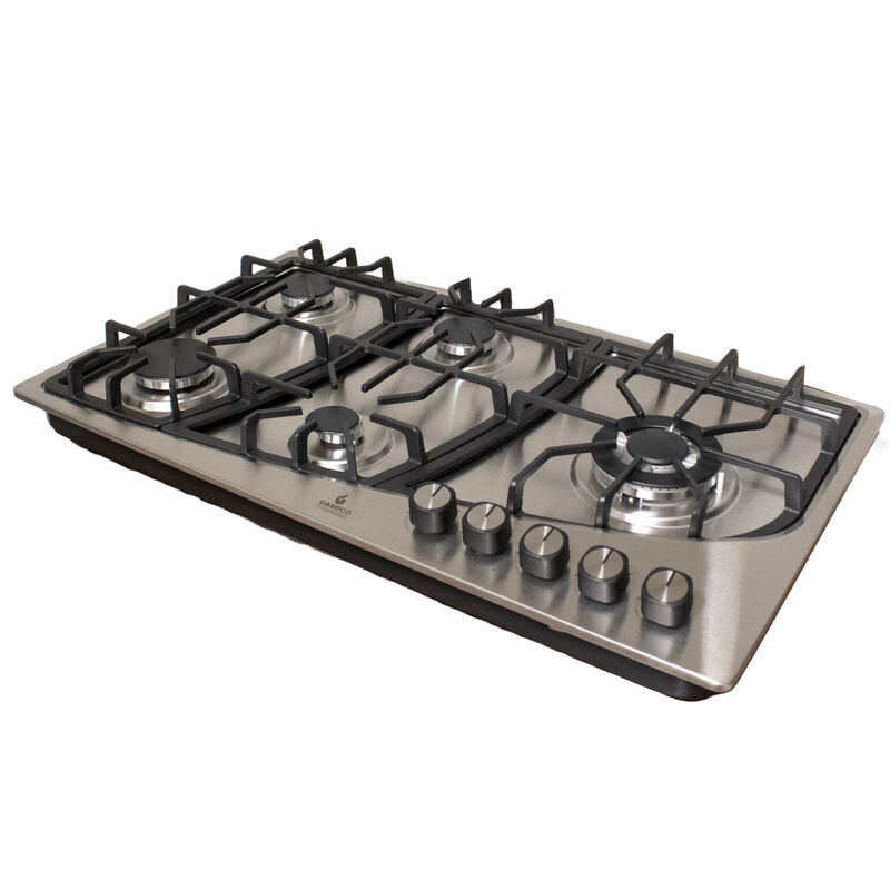 Parrilla de acero inoxidable con 5 quemadores M... image number null