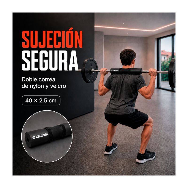 Almohadilla Centurfit Cojin Negro Barra Olimpic... image number null
