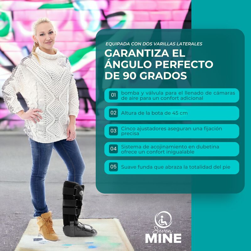 Bota Walker Larga 45cm | Neumática Con Aire Bw-... image number null