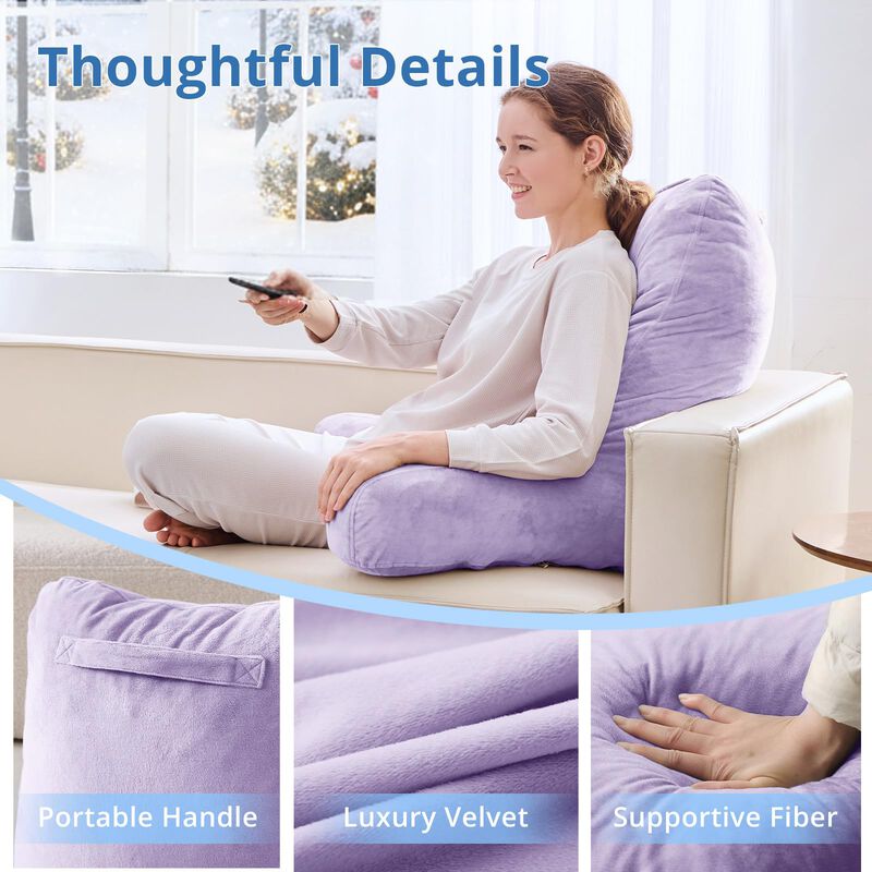 Almohada De Lectura Sasttie 64 cm Lavanda image number null