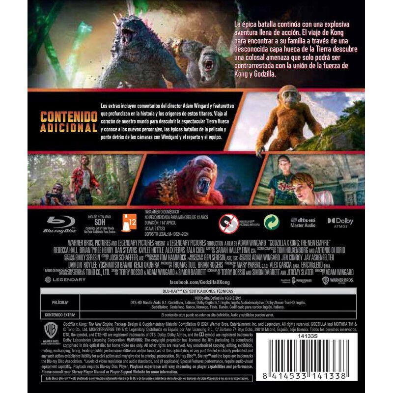 Godzilla y Kong: el Nuevo Imperio [Blu-ray] (20... image number null
