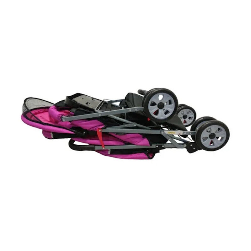 Carriola Gemelar Rojo Moderna Bebé Y Niño Doble... image number null