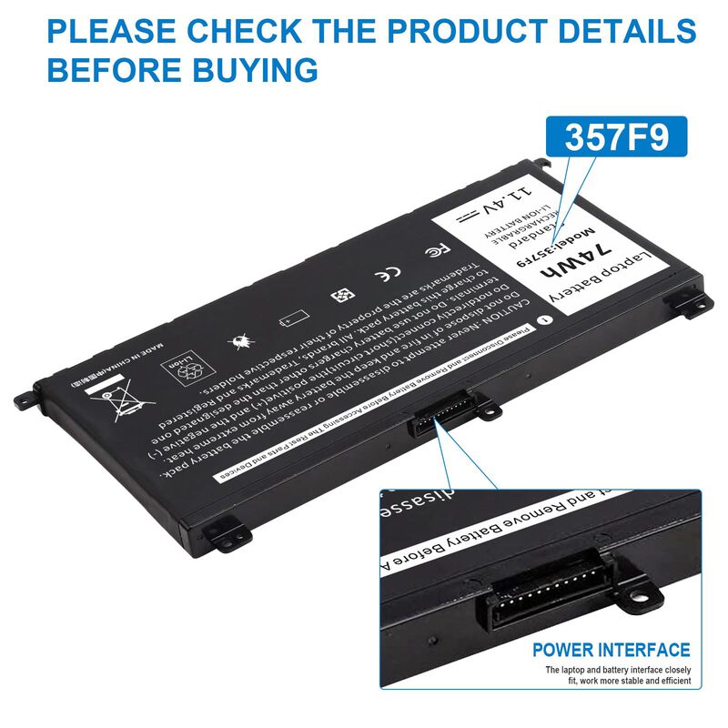 Bater&iacute;a Para Port&aacute;til Futurebatt 357f9 74wh Par... image number null