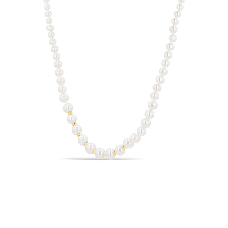 Collar Oro Amarillo 14k Con Perlas Blancas &middot; 47... image number null