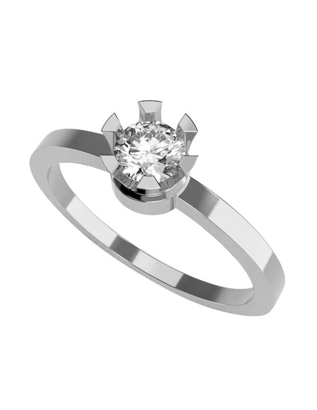 Anillo de Compromiso de 14K con Diamante de Lab... image number null