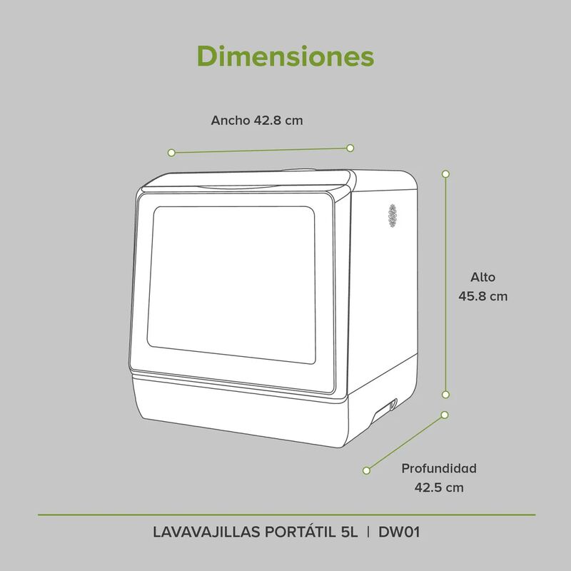 Avera Lavavajillas Port&aacute;til De Encimera 5 Progr... image number null