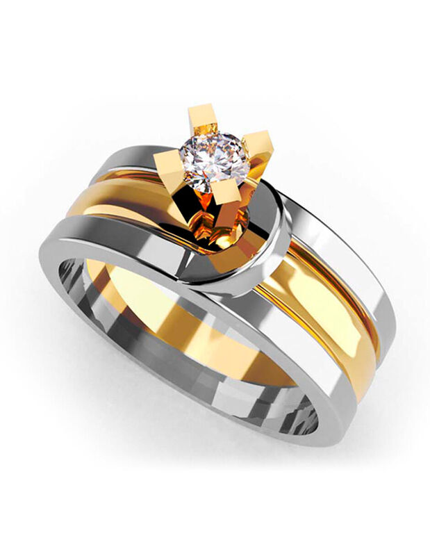 Anillo de Compromiso de 10K con Circonia Talla ... image number null