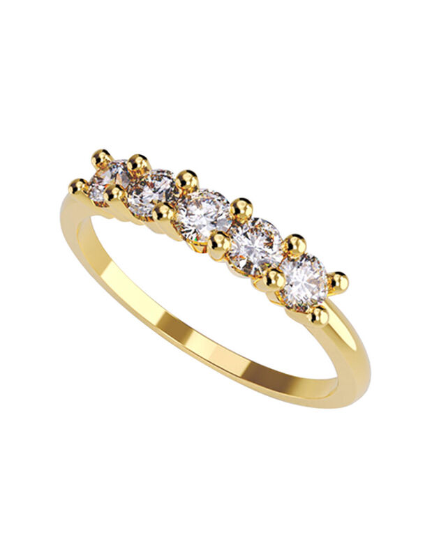 Anillo de Compromiso en Oro Amarillo de 10K con... image number null