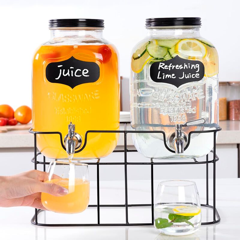 Vitrolero Dispensador Doble con Base de Hierro ... image number null