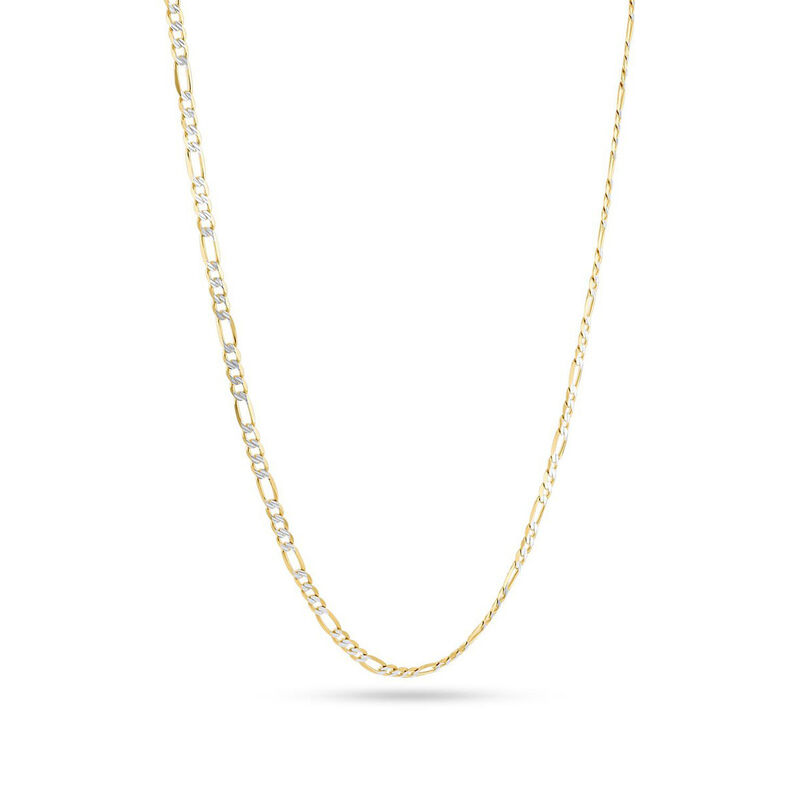 Cadena De Oro Amarillo Con Platinado 14K 3X1 (5... image number null