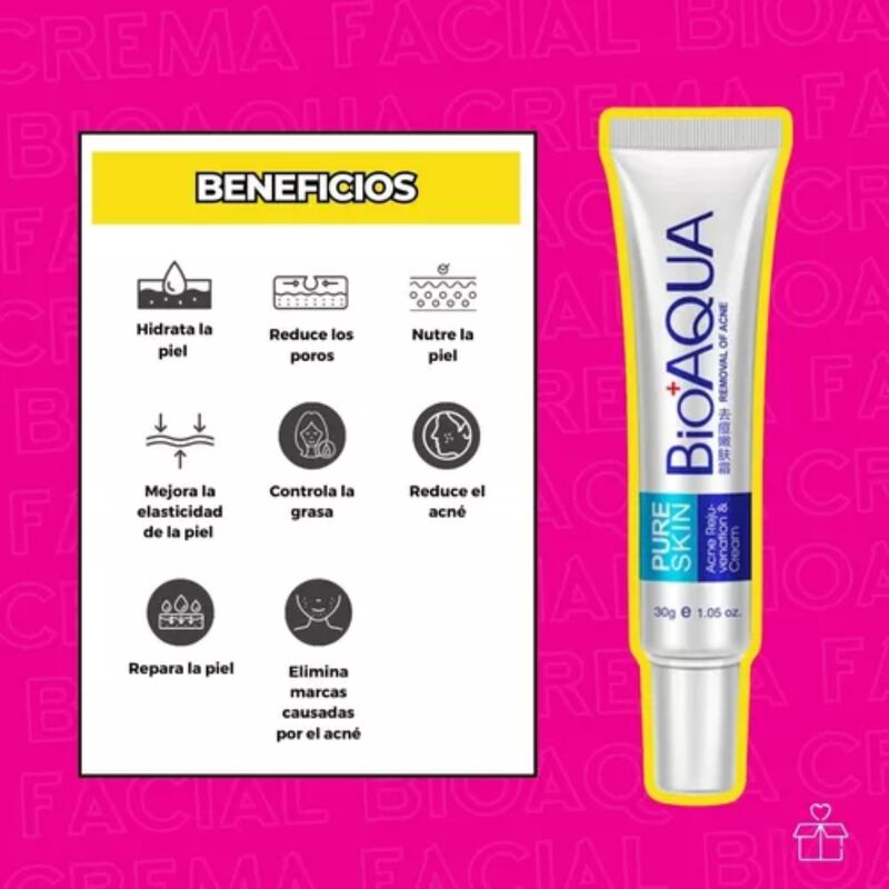 Crema Anti Ácne Bioaqua Pure Skin Cicatrices Co... image number null