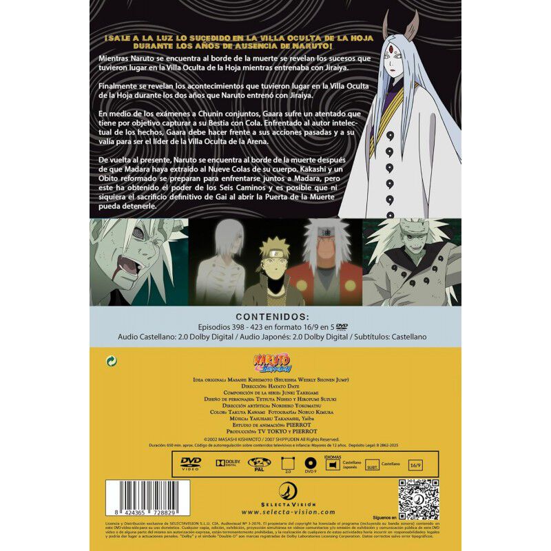 Naruto: Shipp&ucirc;den (box 16. 6 Discos. Ep. 398 A ... image number null