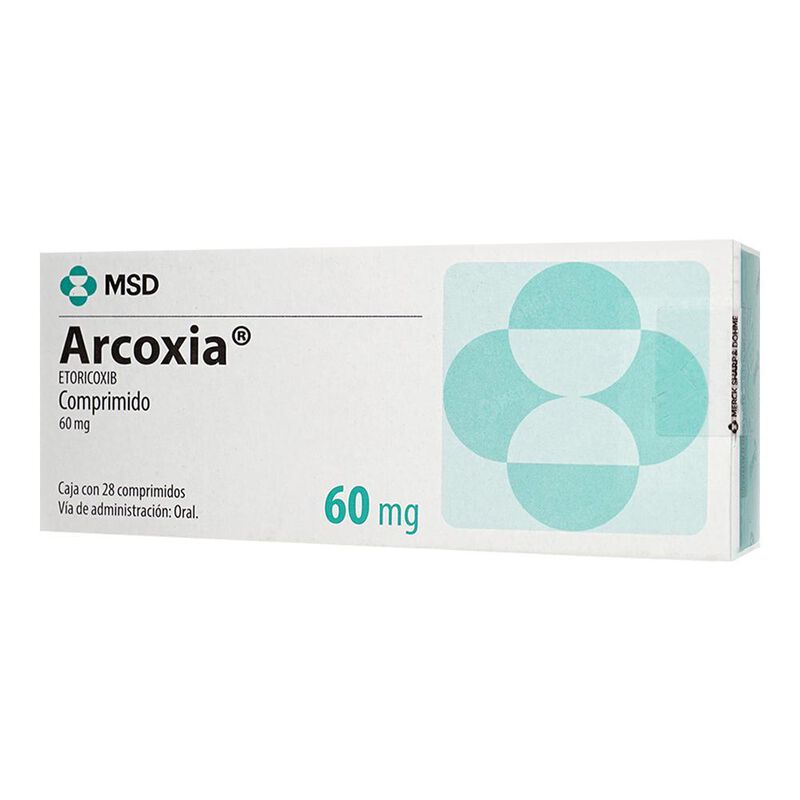 Arcoxia 60mg 28 comprimidos 60mg caja con 28 co... image number null