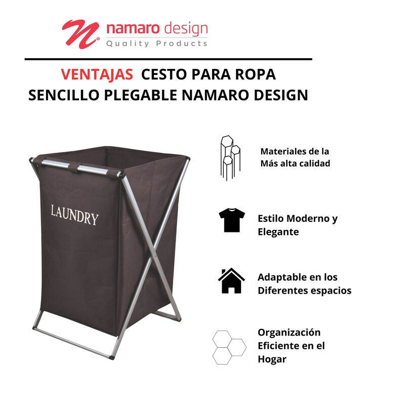 Cesto Para Ropa Sencillo Plegable Namaro Design image number null