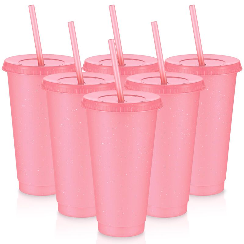 Vasos Bebida Uiifan 710 ml Rosa Brillante - Pac... image number null