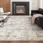 Alfombra Lidall 183x274 cm Gris Beige Lavable Vintage