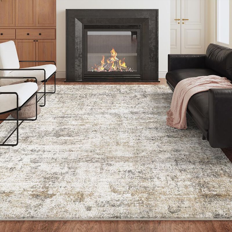 Alfombra Lidall 183x274 cm Gris Beige Lavable V... image number null