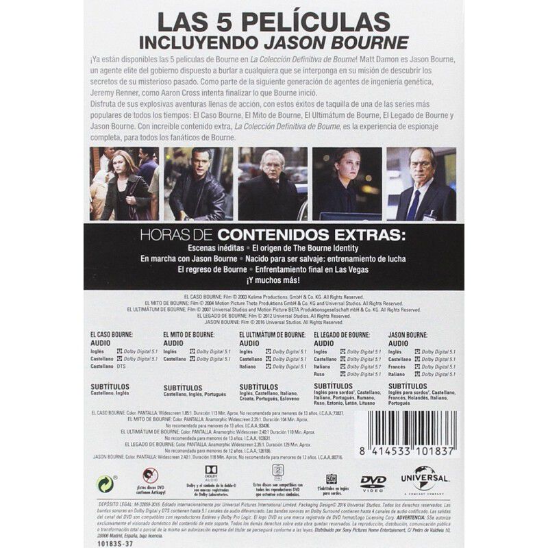 Pack 5 Pel&iacute;culas: Jason Bourne [dvd] image number null