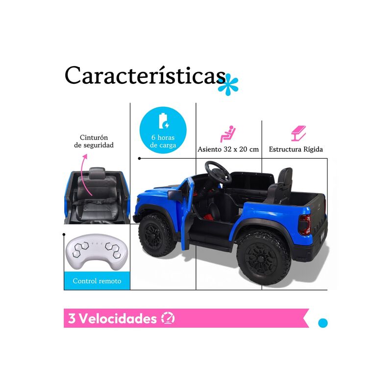 Camioneta Pickup Montable El&eacute;ctrica 12v Para Ni... image number null