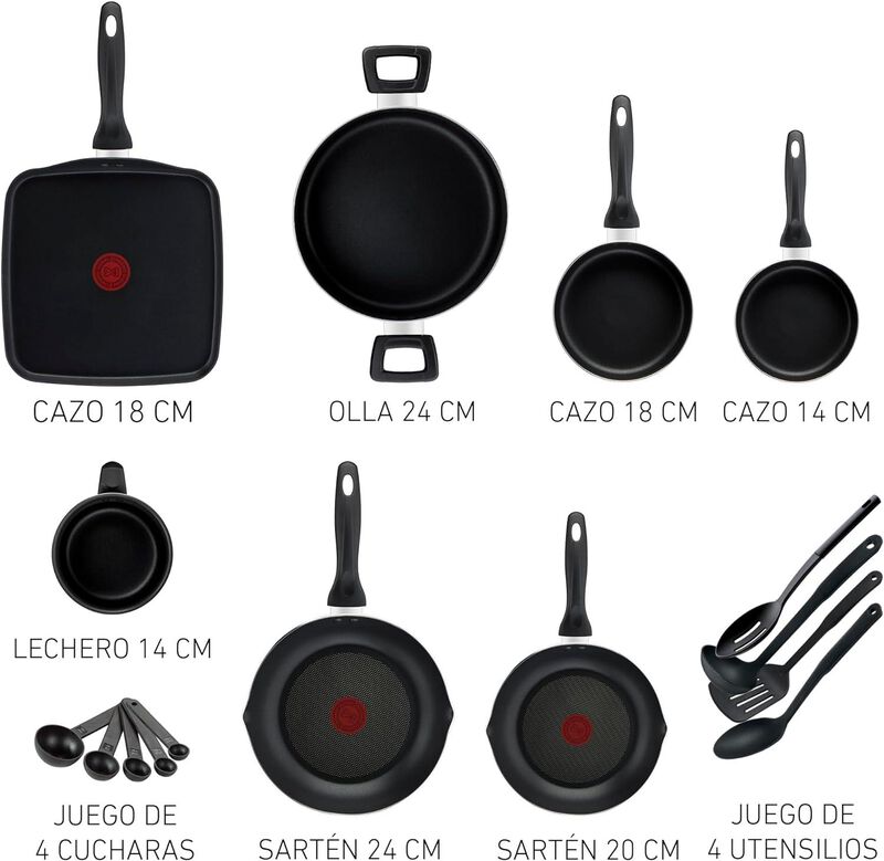 Bateria De Cocina T-fal Easy Care B466sk84 20 P... image number null