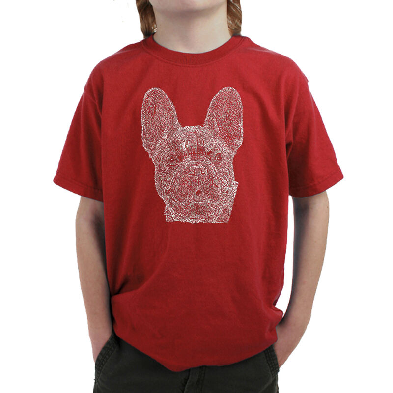 Camiseta Word Art para ni&ntilde;o - Bulldog Franc&eacute;s -... image number null