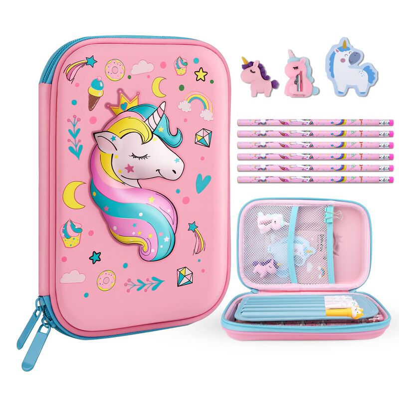 Estuche De L&aacute;pices Homicozy Unicornio 3d Eva Gr... image number null