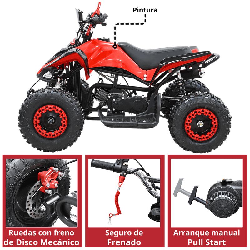 Cuatrimoto a Gasolina 49 cc 2T Arranque Manual ... image number null