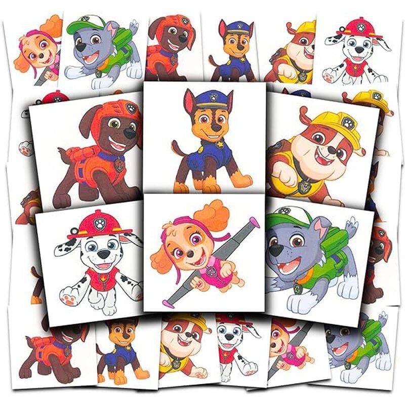 Tatuajes Temporales Paw Patrol Party Favors 70+... image number null