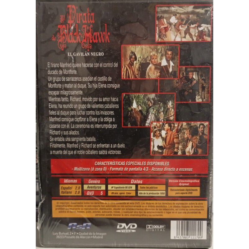 El Pirata De Black Hawk (el Gavil&aacute;n Negro) [dvd... image number null