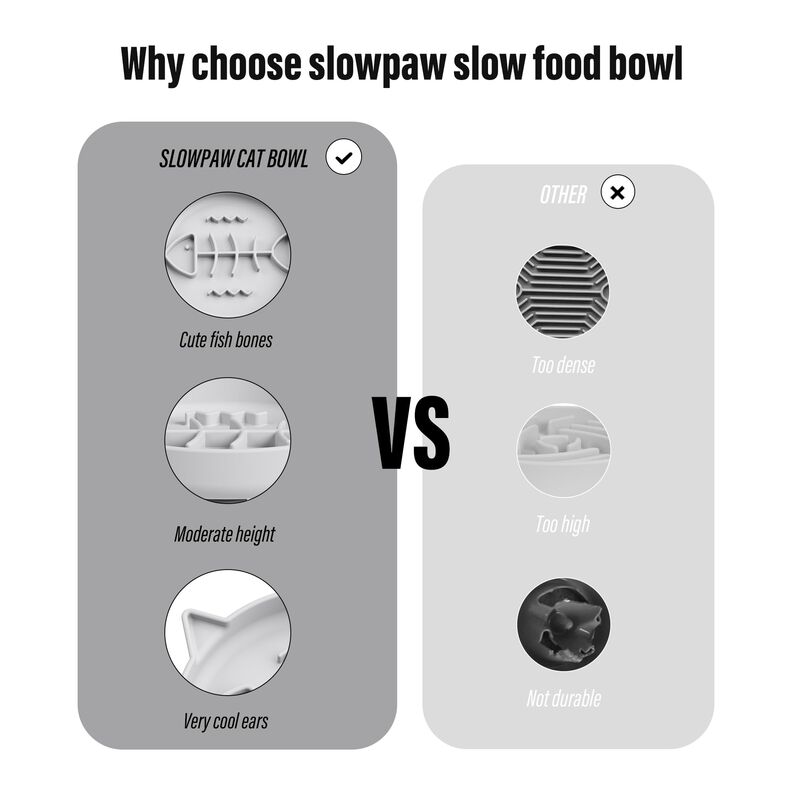 Taz&oacute;n Para Gato Slowpaw De Silicona 240 ml Azul... image number null