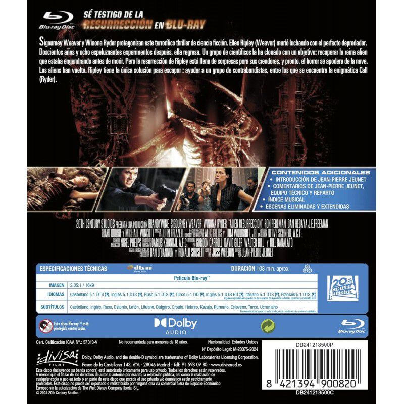 Alien: Resurrecci&oacute;n [Blu-ray] (1997) Alien Resu... image number null