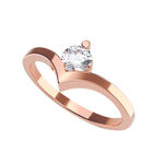 Anillo de Compromiso en Oro Rosa 10K con Circonia -  Talla:8.5/ M421-10R-CZ-85