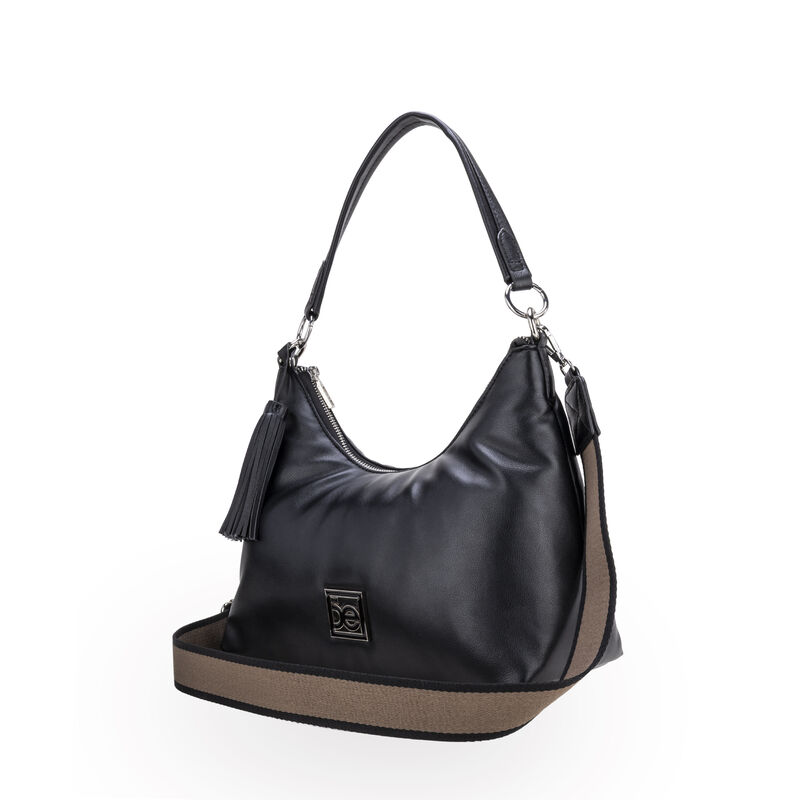 Bolsa Hobo Mediano Con Tassel Color Negro image number null