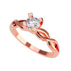 Anillo de Compromiso de 10K con Circonia Talla 4 ORO ROSA 10K - / M1207-10Y-CZ-4