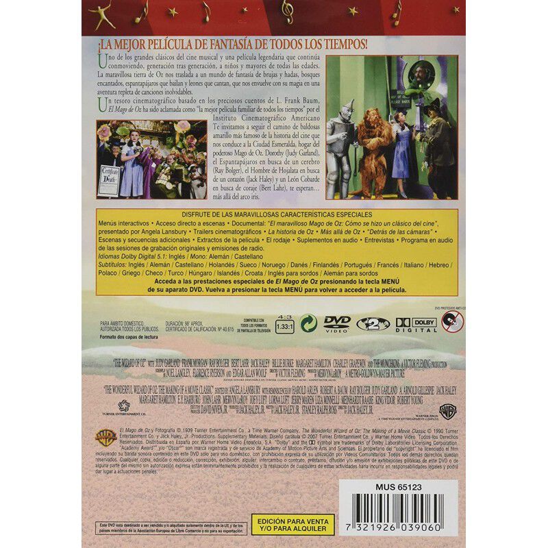 El Mago De Oz (grandes Musicales) [dvd] image number null