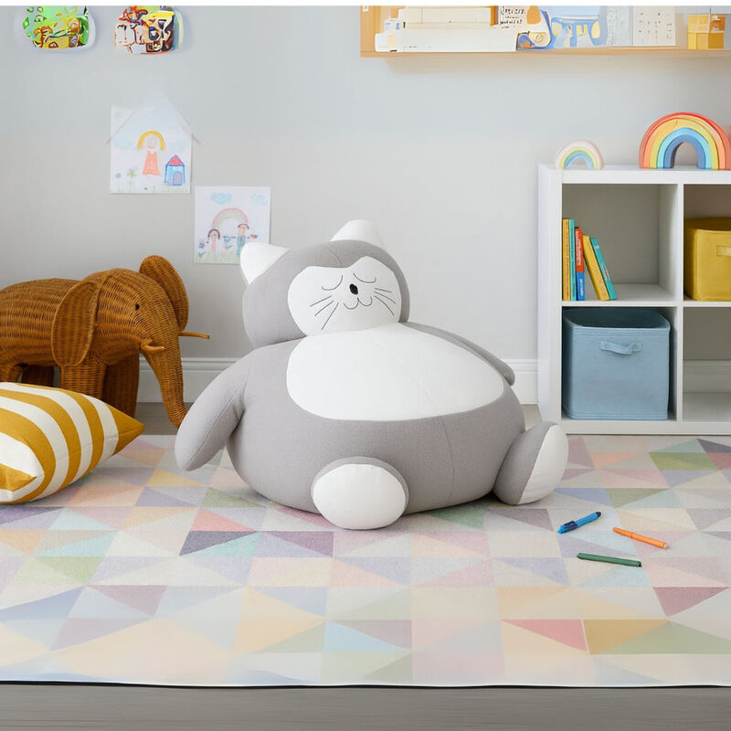 Sof&aacute; Tipo Puff - Gato Gris image number null