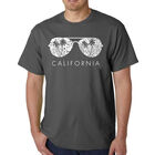 Camiseta Word Art Para Hombre - Lentes California - Gris