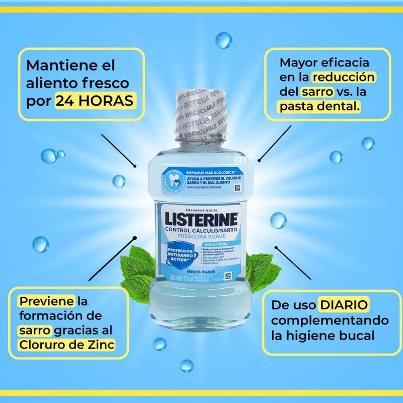 Enjuague Bucal Listerine Control Sarro Sin Alco... image number null