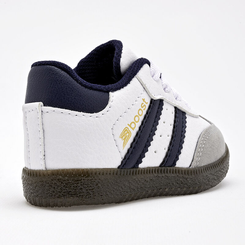 Boost Tenis para beb&eacute; ni&ntilde;o blanco marino gris image number null