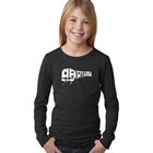 Camiseta De Manga Larga Word Art Para Ni&ntilde;a - Metro de Nueva York - Negro