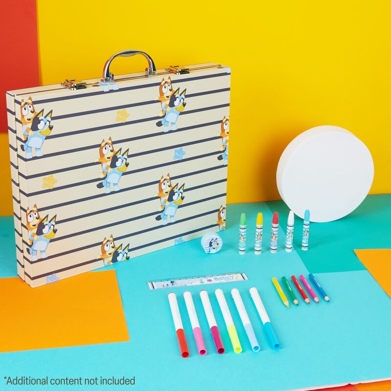 Kit De Dibujo Con L&aacute;pices De Colores Azules De ... image number null