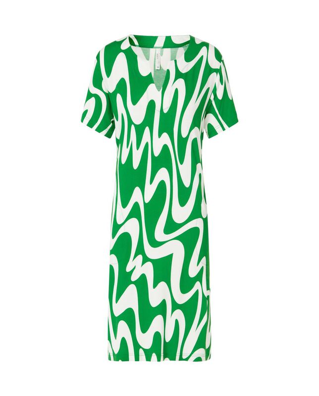 Vestido de Viscosa Sin Cuello Verde image number null