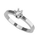 Anillo de Compromiso en Oro Blanco 10K con Circonia -  Talla:8/ M412-10W-CZ-8