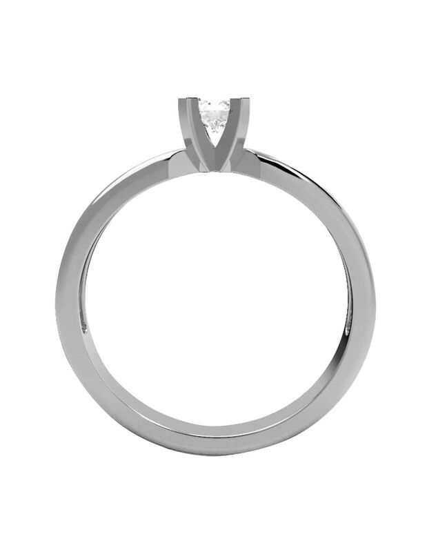 Anillo de Compromiso en Oro Blanco 14K con Circ... image number null