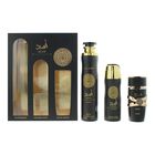 Set De Regalo Perfume Lattafa Asad Para Hombre De 100 Ml, M&aacute;s Deo 200 Ml, Ambientador De 300 Ml
