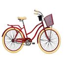 Bicicleta Mercurio Cruiser Retro Salpicaderos R26 Rojo Mediano END14