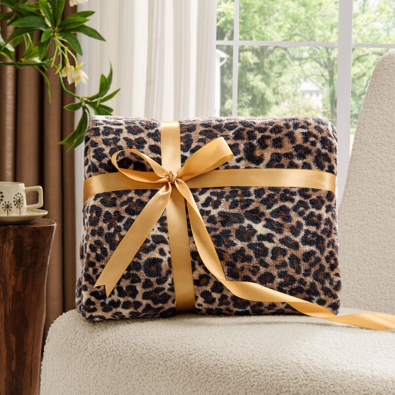 Manta Bedelite Twin 152 cm Leopardo Marr&oacute;n De F... image number null