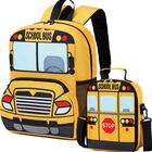Mochila Bluboon Para Autob&uacute;s Escolar Para Ni&ntilde;os Peque&ntilde;os Con Lonchera De 2 A 6 A&ntilde;os, Amarilla