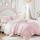 Juego De Cama Queen Rosa Shabby Chic Con Pliegues &ndash; Intelligent Design
