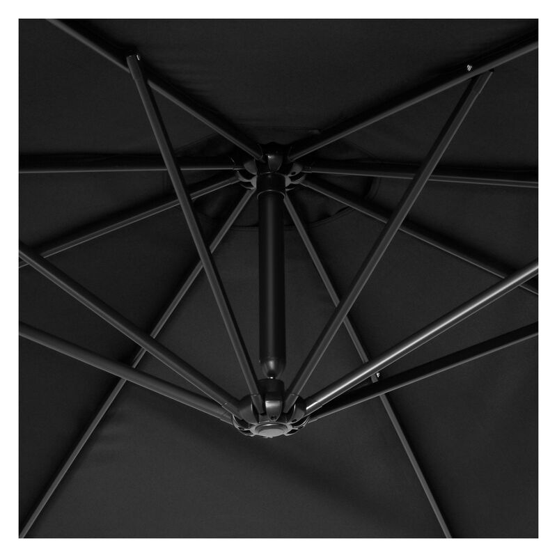 Sombrilla Full Color Negro Exterior Lujo 2.9m +... image number null